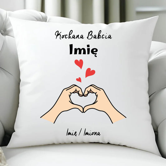 Poduszka dla babci - Kochana Babcia podpis - personalizowana B13 - StoryCups.pl