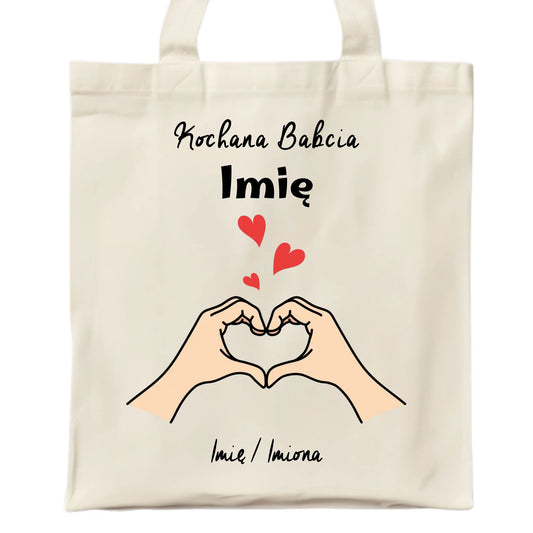 Torba dla babci - Kochana Babcia podpis - personalizowana B13 - StoryCups.pl
