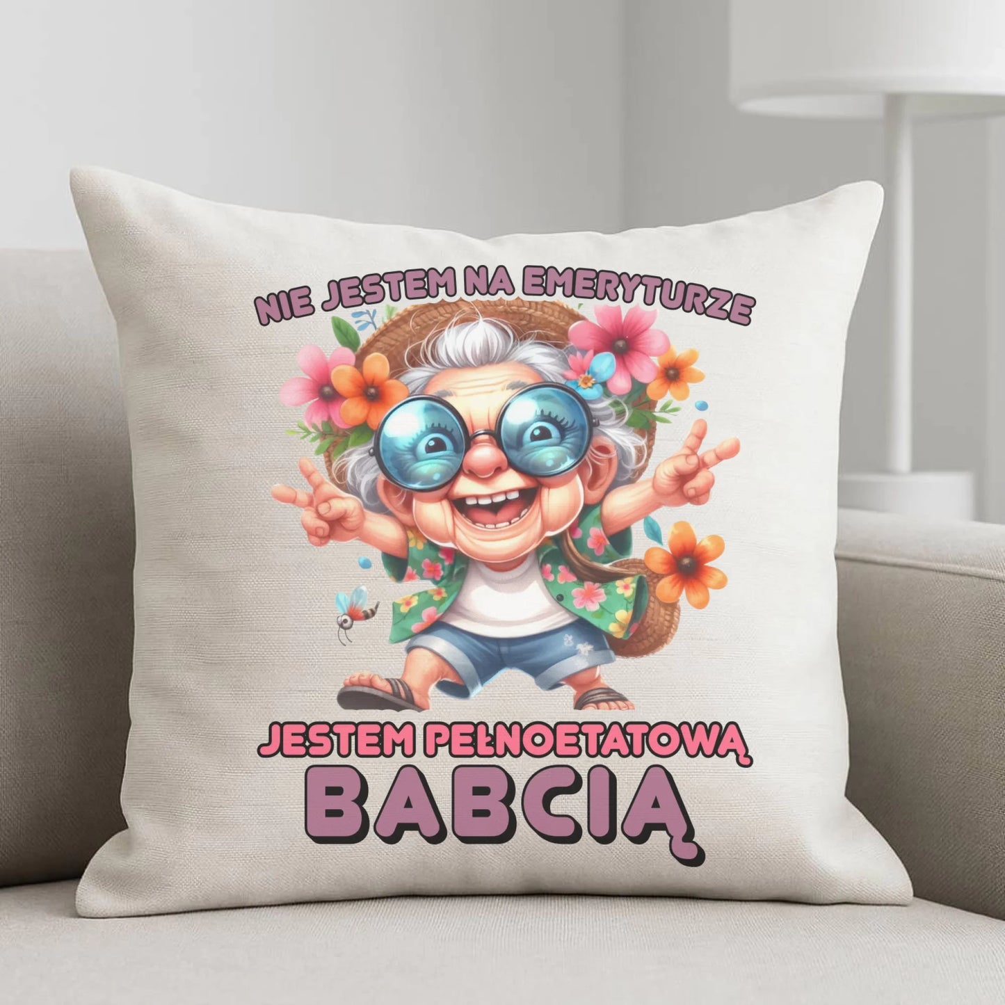 Poduszka dla babci - Pełnoetatowa babcia B20 - StoryCups.pl