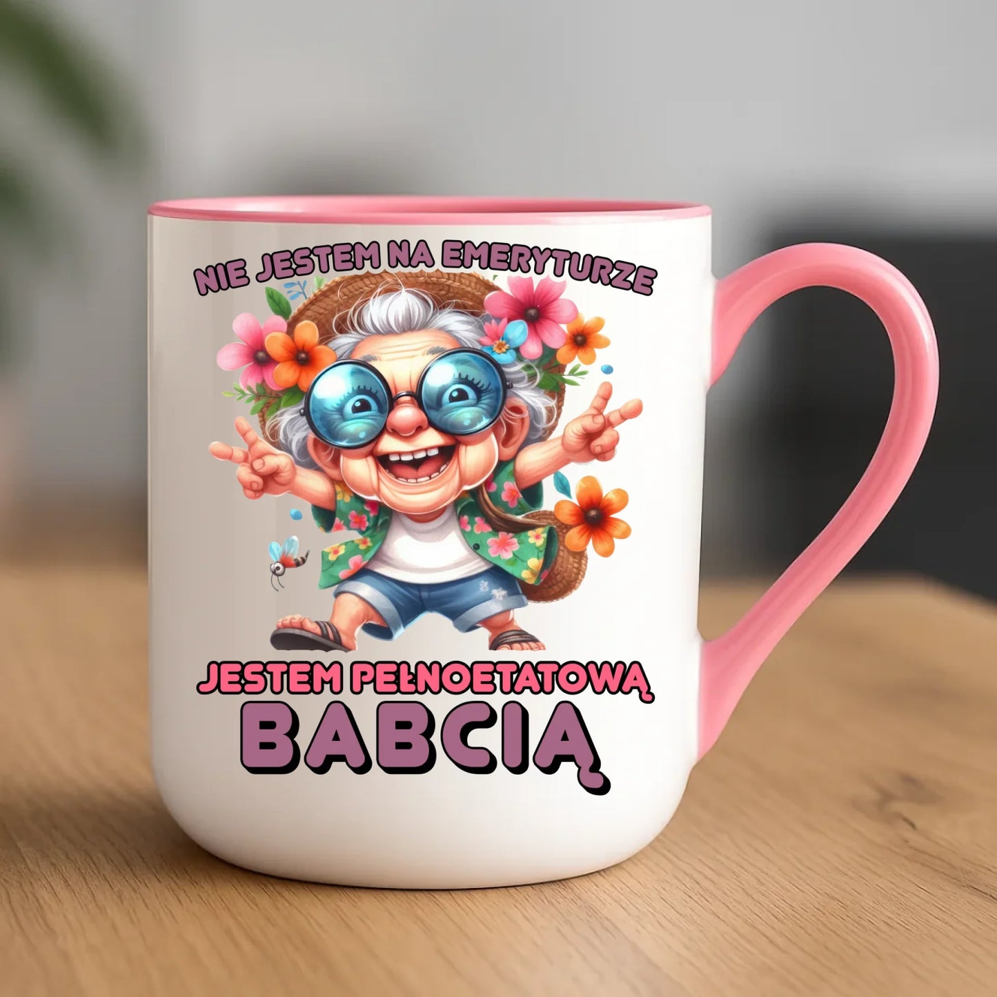 Kubek elegant dla babci - Pełnoetatowa babcia B20 - StoryCups.pl