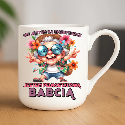 Kubek elegant dla babci - Pełnoetatowa babcia B20 - StoryCups.pl