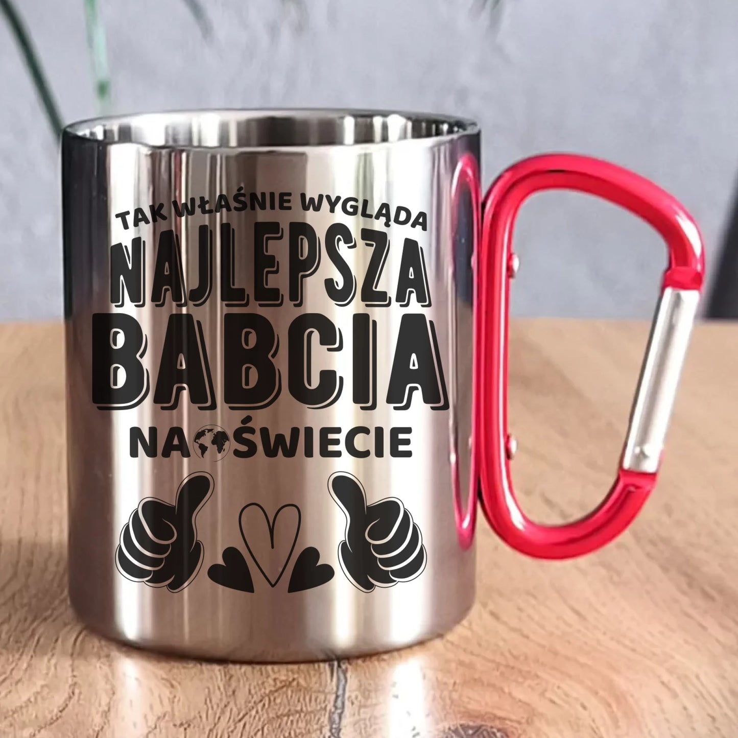 Kubek metalowy dla babci - Tak wygląda najlepsza babcia na świecie B24 - StoryCups.pl