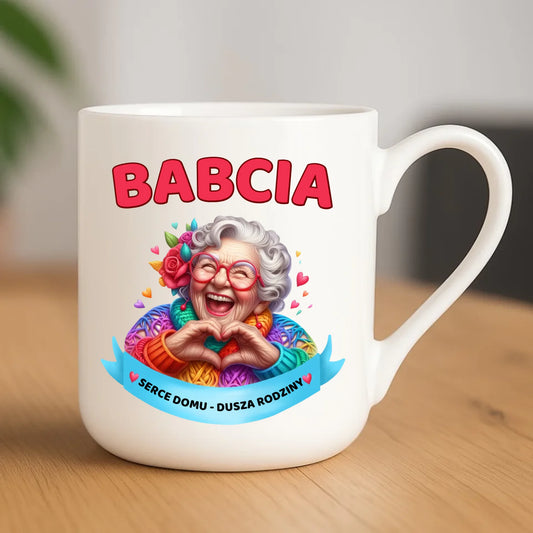 Kubek elegant dla babci - Babcia serce domu dusza rodziny B25 - StoryCups.pl
