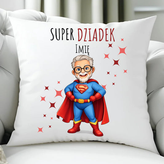 Poduszka dla dziadka - Super Dziadek - personalizowana D02 - StoryCups.pl