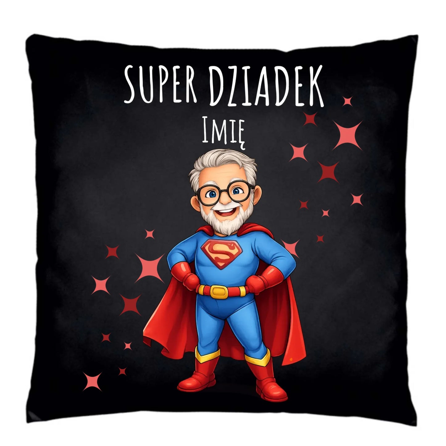 Poduszka dekoracyjna dla dziadka - Super Dziadek - personalizowana D02 - StoryCups.pl