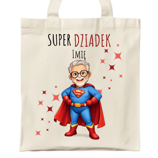 Torba dla dziadka - Super Dziadek - personalizowana D02 - StoryCups.pl
