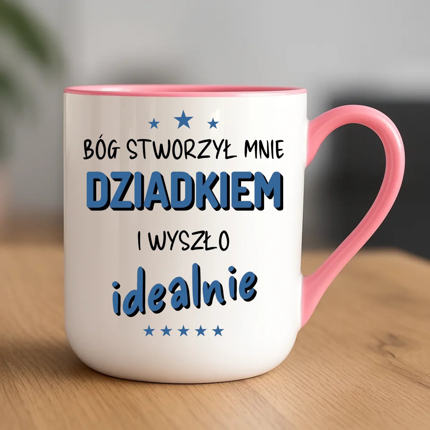 Kubek elegant dla dziadka - Bóg stworzył mnie dziadkiem i wyszło idealnie D08 - StoryCups.pl