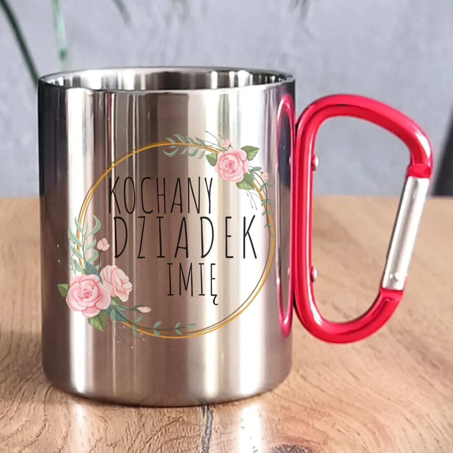 Kubek metalowy dla dziadka - Kochany Dziadek - personalizowany D10 - StoryCups.pl