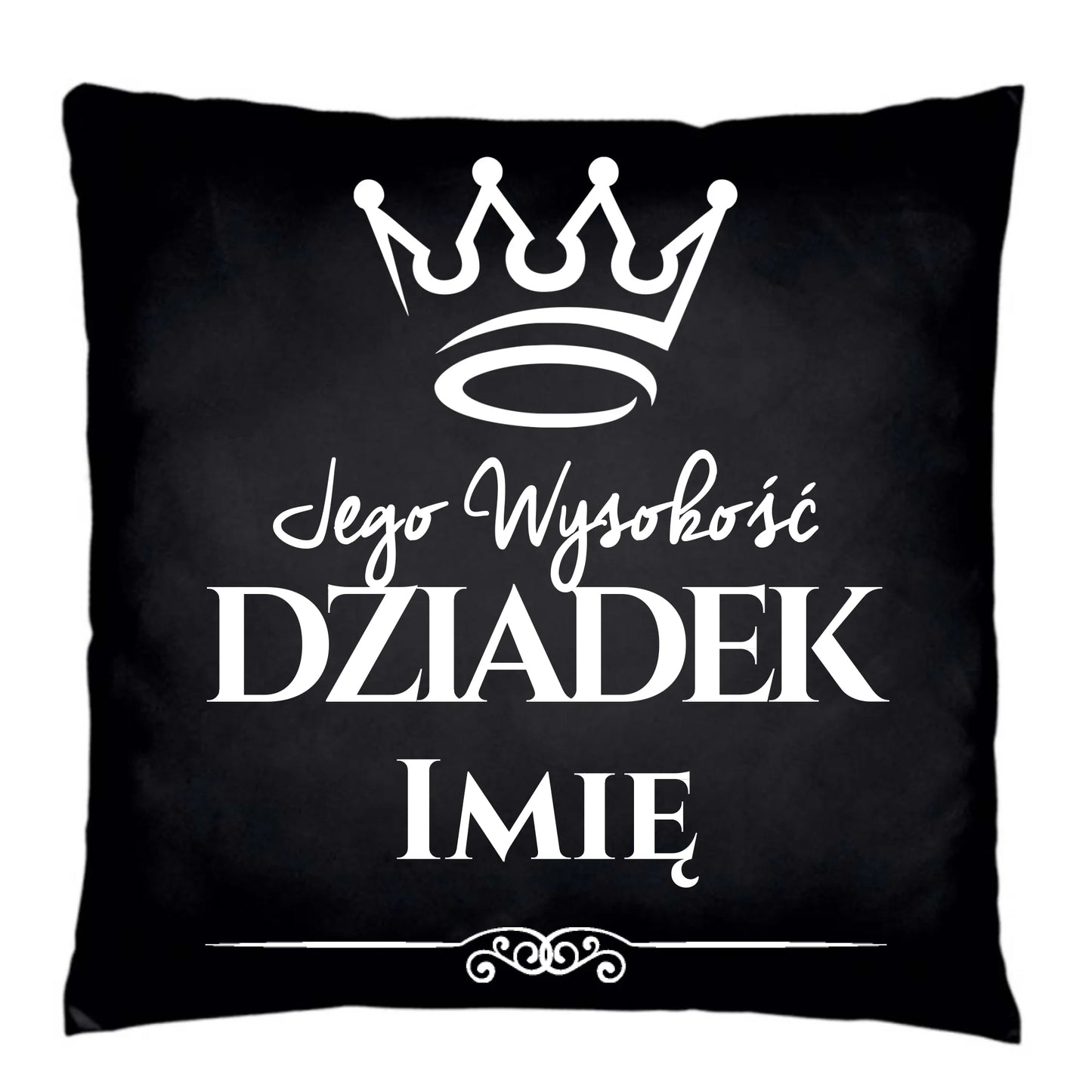 Poduszka dekoracyjna dla dziadka - Jego Wysokość dziadek - personalizowana D11 - StoryCups.pl