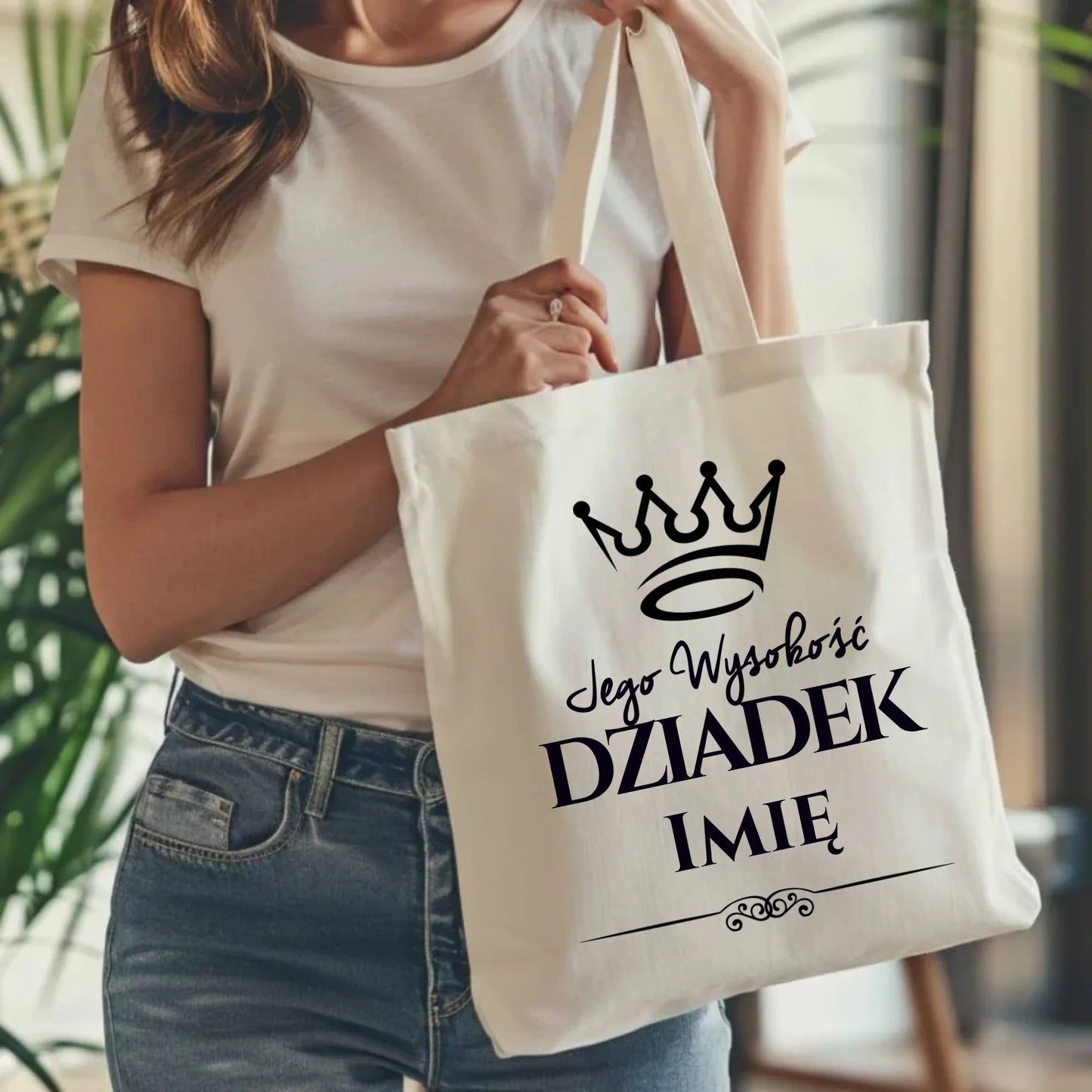 Torba dla dziadka - Jego Wysokość dziadek - personalizowana D11 - StoryCups.pl