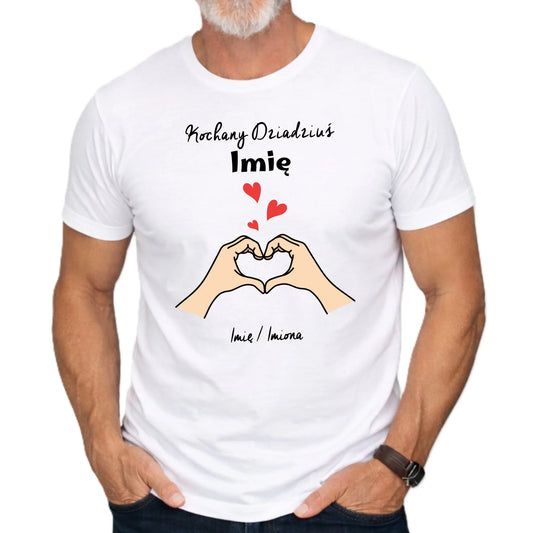 Koszulka dla dziadka - Kochany Dziadek podpis - personalizowana D13 - StoryCups.pl