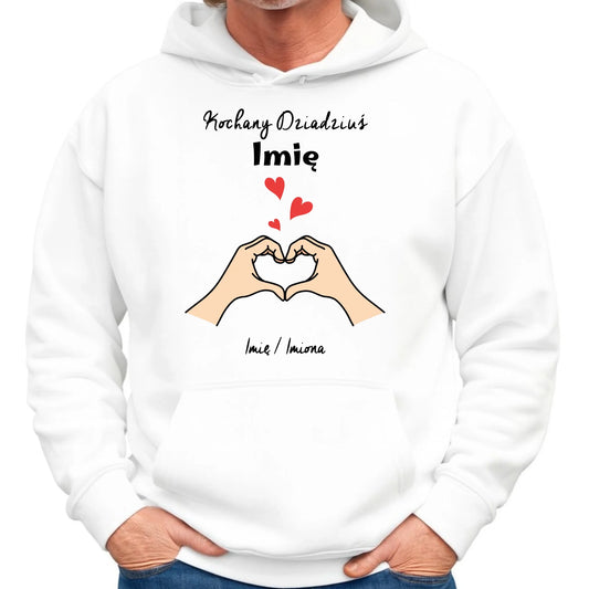 Bluza z kapturem dla dziadka - Kochany Dziadek podpis - personalizowana D13 - StoryCups.pl