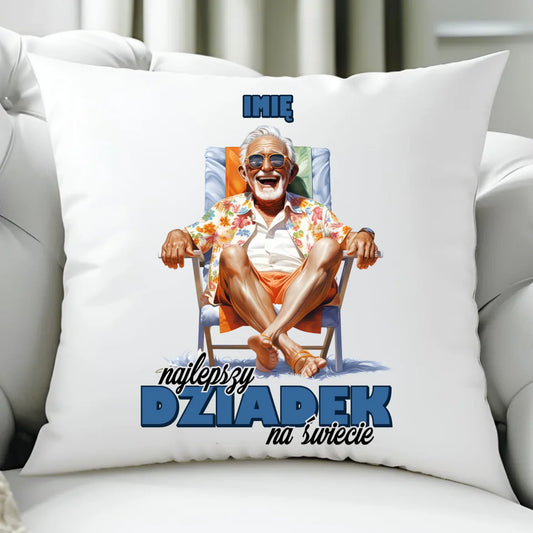 Poduszka dla dziadka - Najlepszy Dziadek na świecie - personalizowana D14 - StoryCups.pl