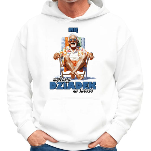 Bluza z kapturem dla dziadka - Najlepszy Dziadek na świecie - personalizowana D14 - StoryCups.pl