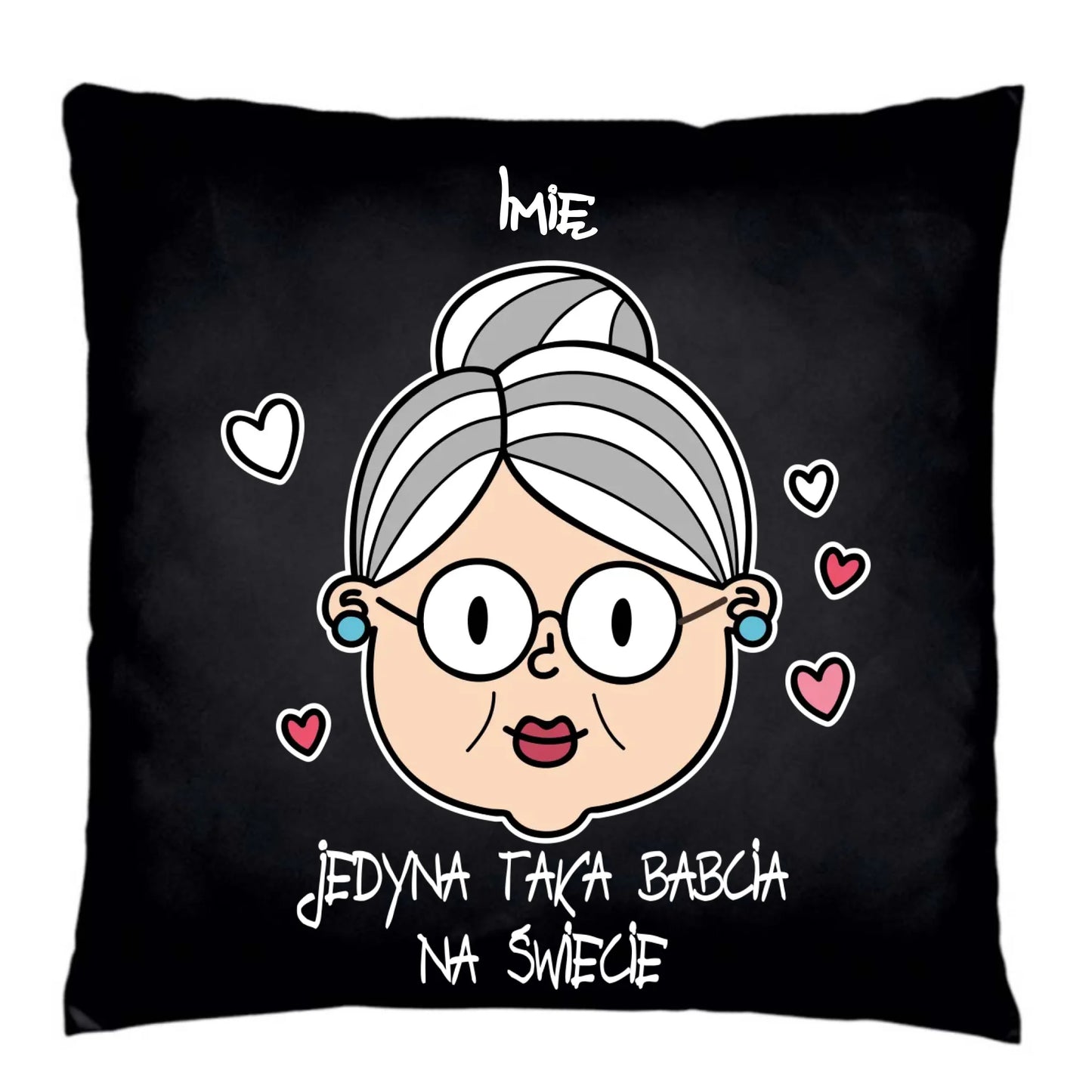 Poduszka dekoracyjna dla babci - Jedyna taka babcia na świecie - personalizowana B15 - StoryCups.pl