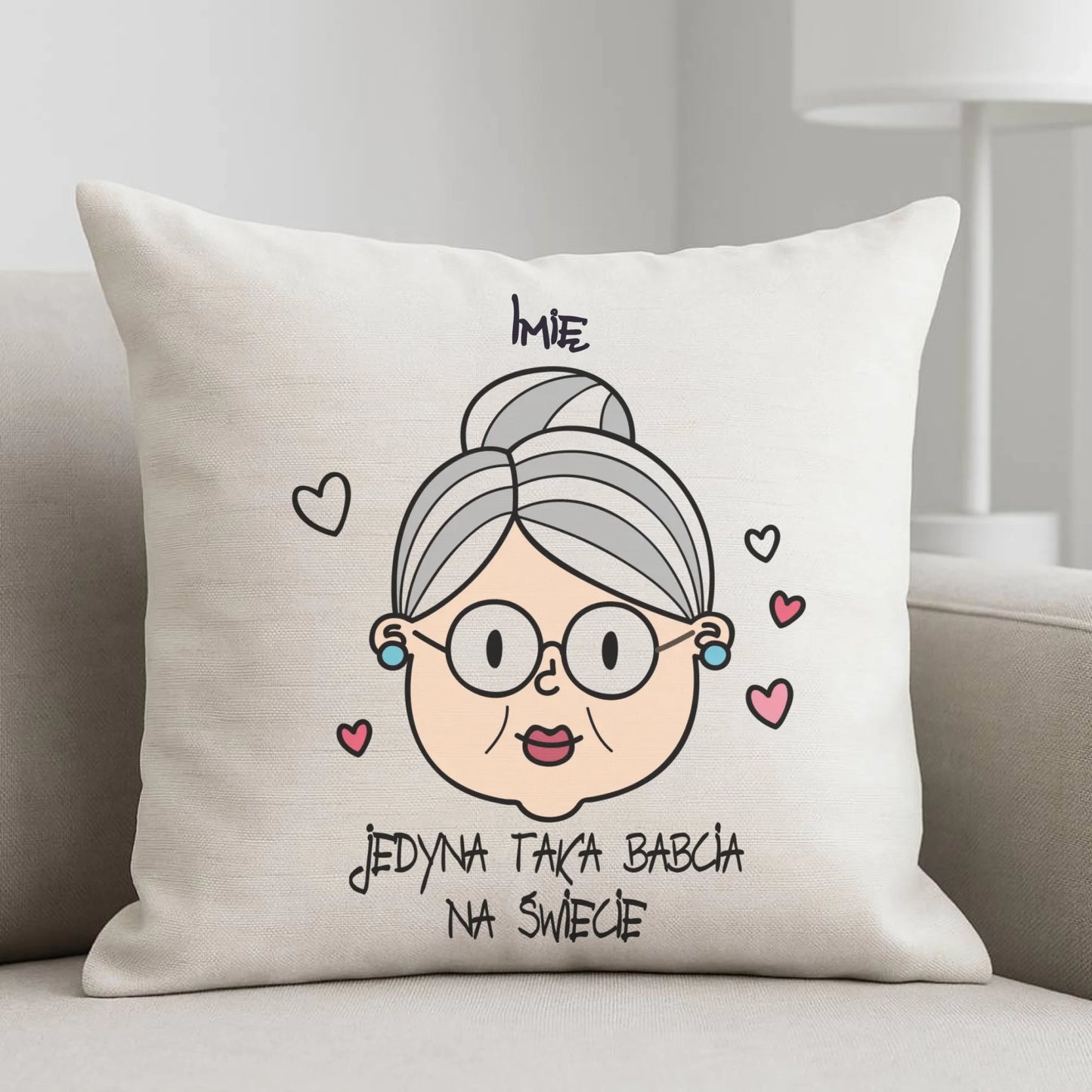 Poduszka dla babci - Jedyna taka babcia na świecie - personalizowana B15 - StoryCups.pl
