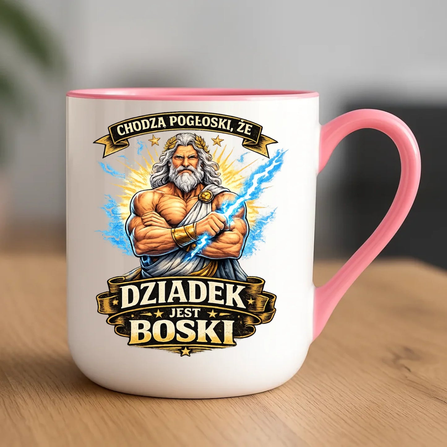 Kubek elegant dla dziadka - Chodzą pogłoski, że dziadek jest boski D16 - StoryCups.pl