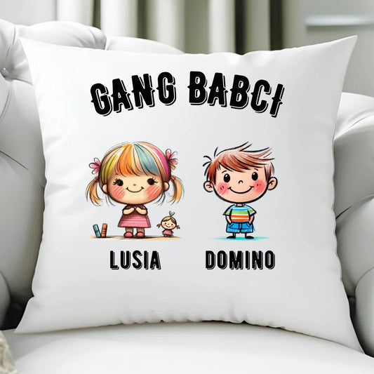 Poduszka dla babci - Gang Babci imiona wnuków 2-6 - personalizowana B18 - StoryCups.pl