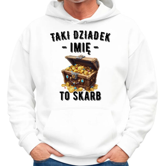 Bluza z kapturem dla dziadka - Taki dziadek to skarb - personalizowana D19 - StoryCups.pl