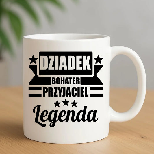 Kubek dla dziadka - Bohater przyjaciel legenda D20 - StoryCups.pl