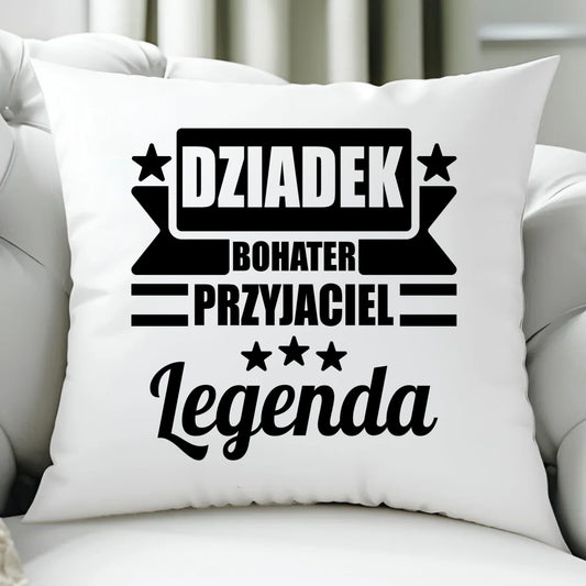 Poduszka dla dziadka - Bohater przyjaciel legenda D20 - StoryCups.pl