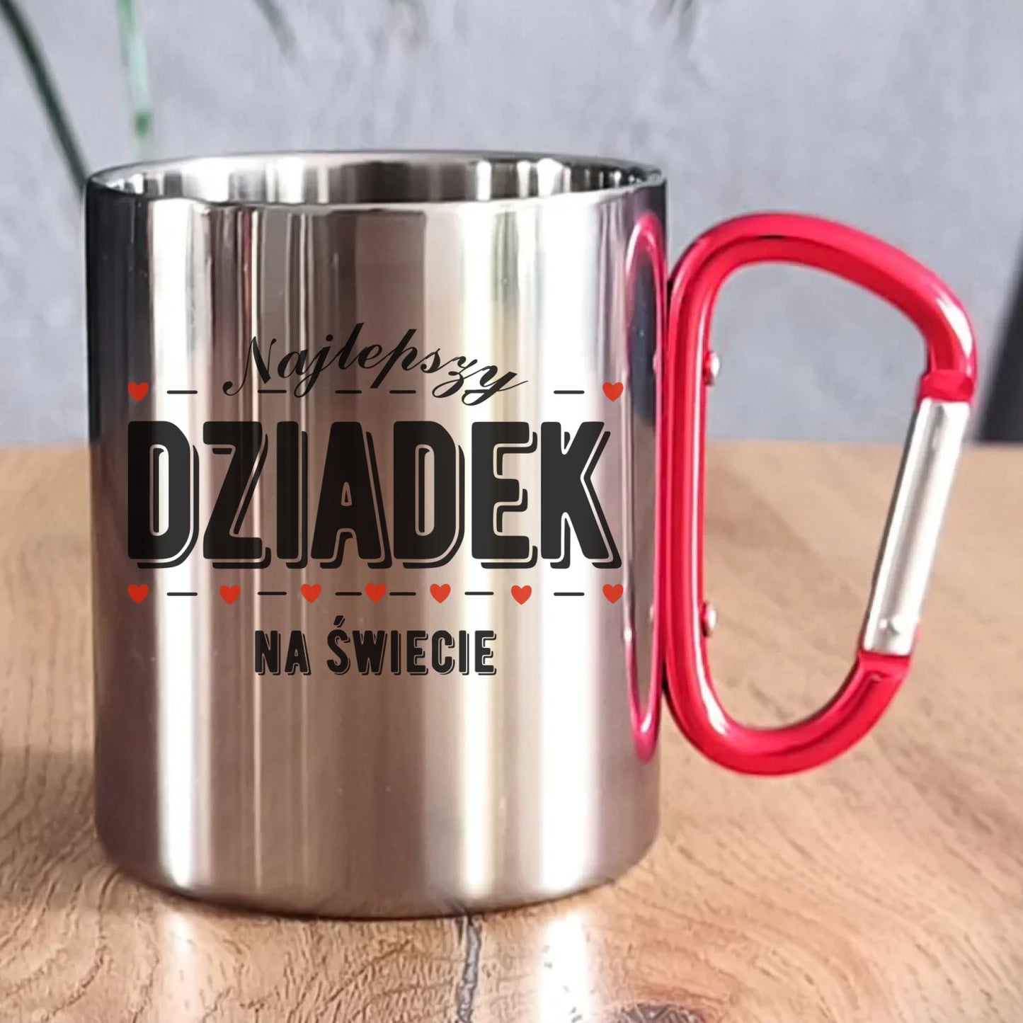 Kubek metalowy dla dziadka - Najlepszy dziadek na świecie D23 - StoryCups.pl