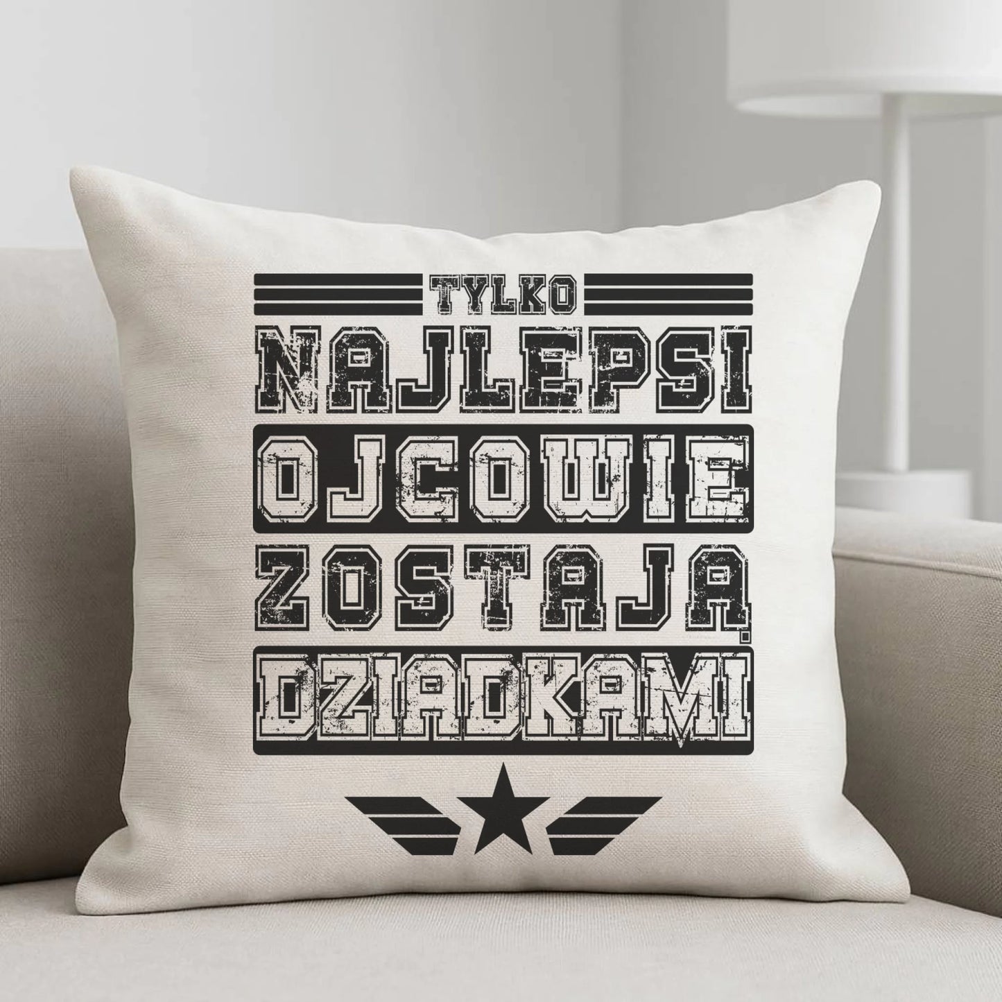 Poduszka dla dziadka - Tylko najlepsi ojcowie zostają dziadkami D25 - StoryCups.pl