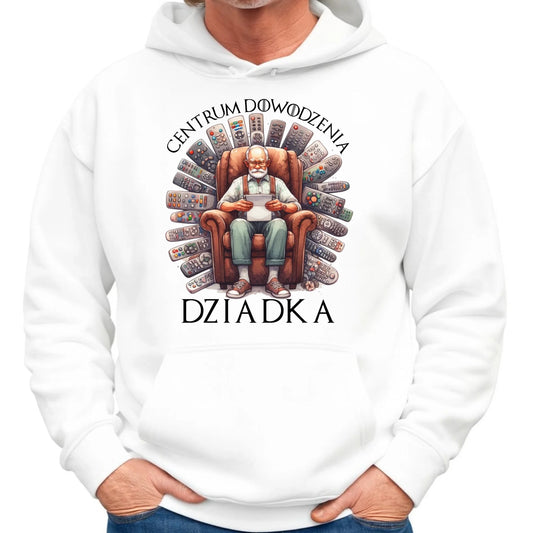 Bluza z kapturem dla dziadka - Centrum dowodzenia D28 - StoryCups.pl
