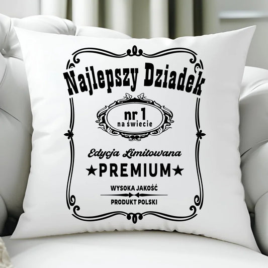 Poduszka dla dziadka - Najlepszy dziadek edycja limitowana D30 - StoryCups.pl