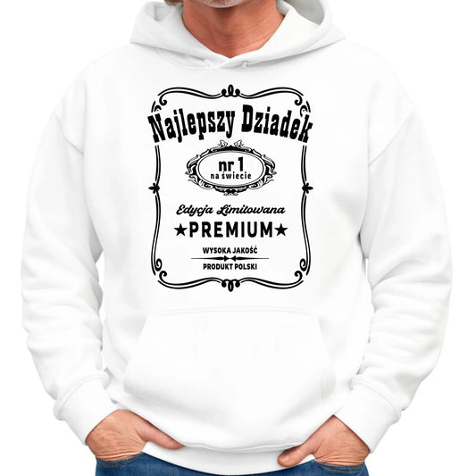 Bluza z kapturem dla dziadka - Najlepszy dziadek edycja limitowana D30 - StoryCups.pl
