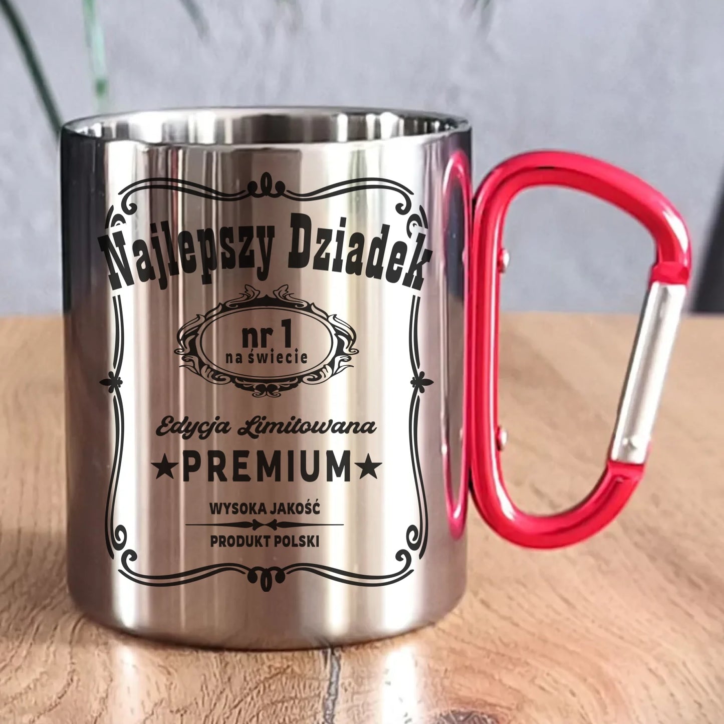 Kubek metalowy dla dziadka - Najlepszy dziadek edycja limitowana D30 - StoryCups.pl