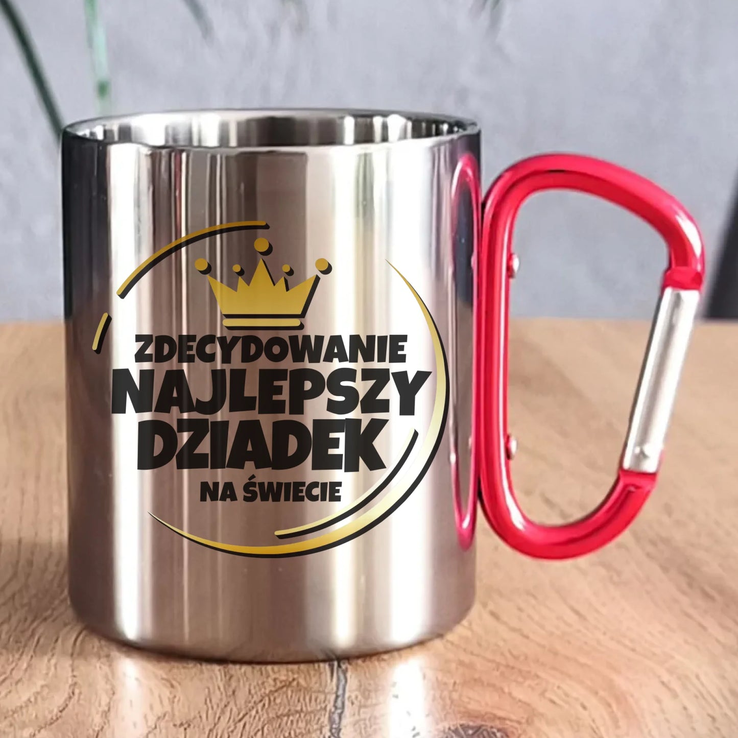 Kubek metalowy dla dziadka - Zdecydowanie najlepszy dziadek D32 - StoryCups.pl