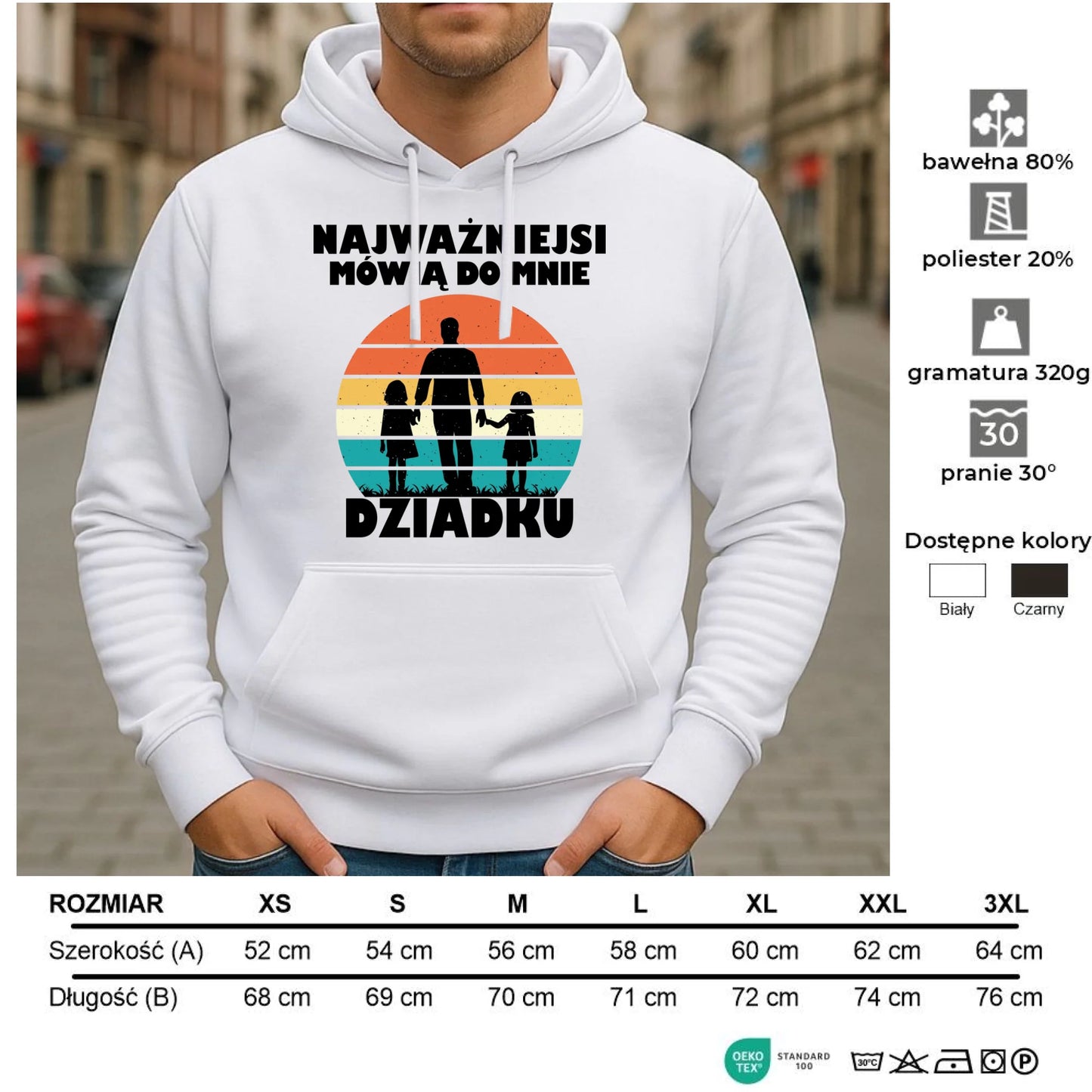 Bluza z kapturem dla dziadka - Najważniejsi mówią do mnie dziadku D34 - StoryCups.pl