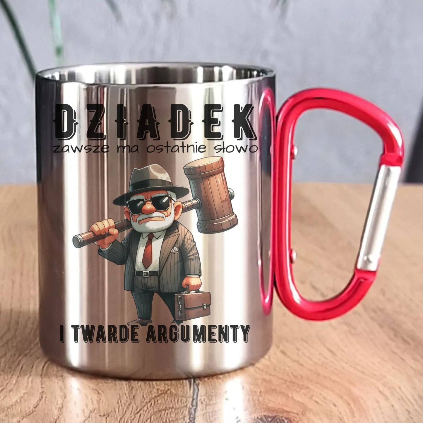 Kubek metalowy dla dziadka - Dziadek zawsze ma ostatnie słowo D40 - StoryCups.pl