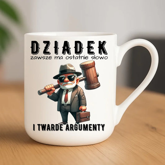Kubek elegant dla dziadka - Dziadek zawsze ma ostatnie słowo D40 - StoryCups.pl