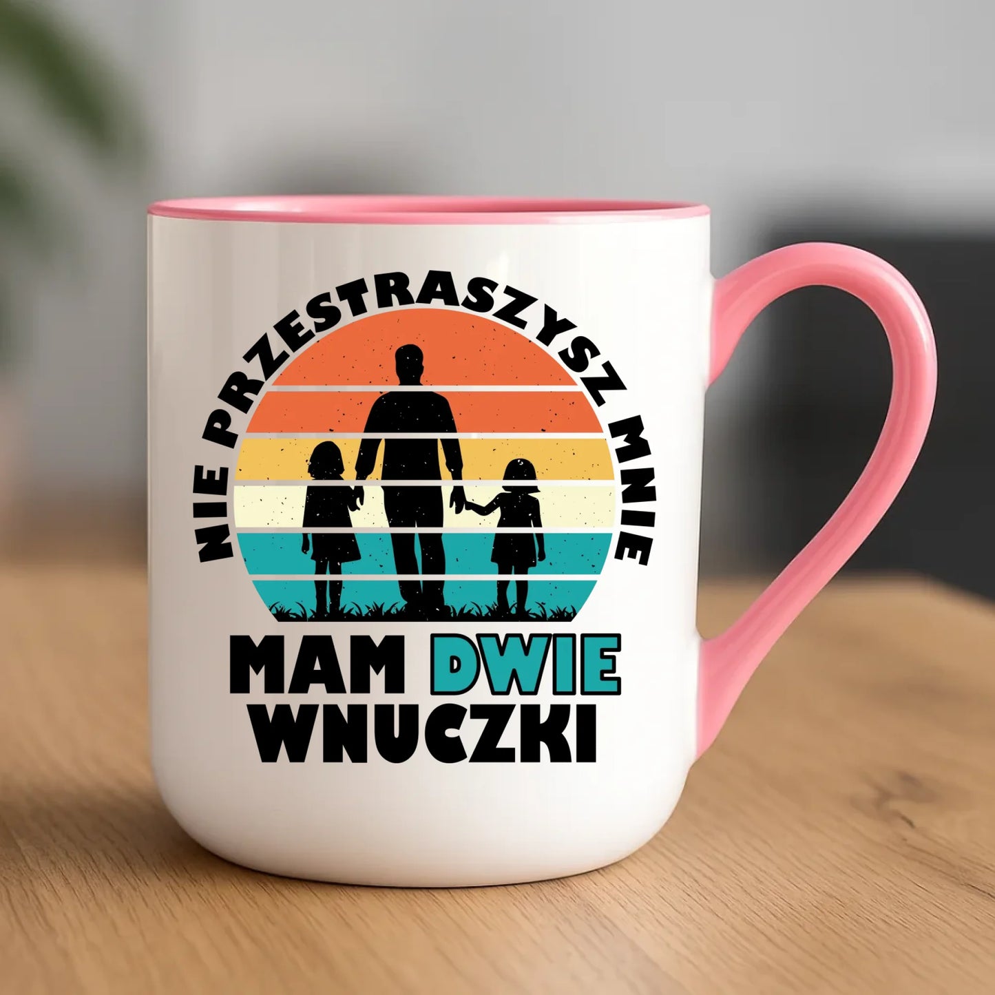 Kubek elegant dla dziadka - Nie przestraszysz mnie mam dwie wnuczki D41 - StoryCups.pl