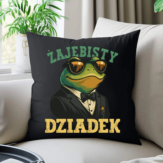 Poduszka dekoracyjna dla dziadka - Żajebisty dziadek D42 - StoryCups.pl
