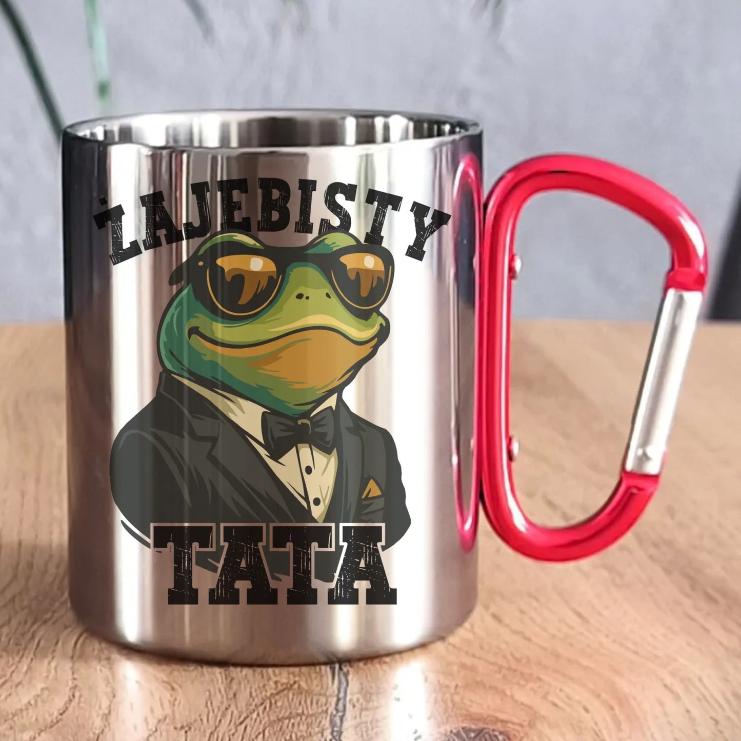 Kubek metalowy dla taty - Żajebisty tata DT83 - StoryCups.pl