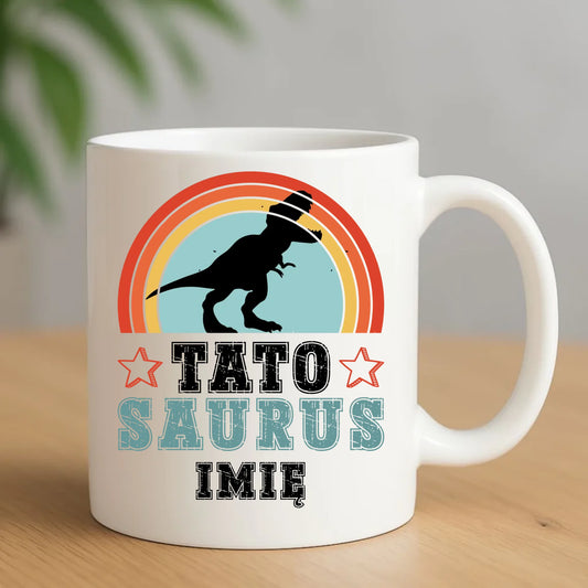 Kubek dla taty - Tato Saurus - personalizowany DT03 - StoryCups.pl