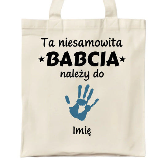 Torba dla babci - Babcia należy do wnuków 1–6 imion – personalizowana B33