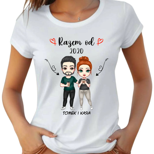 Koszulka damska - Para razem od - personalizowana W01