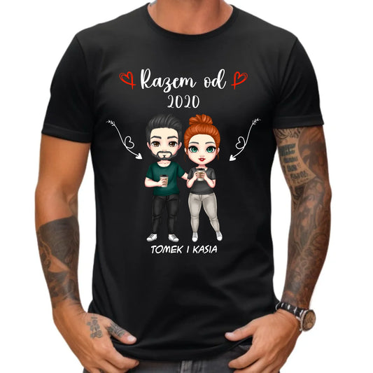 Koszulka męska - Para razem od - personalizowana W01