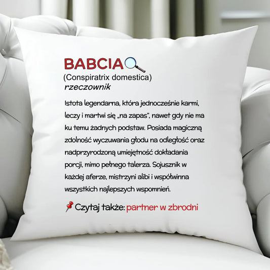 Poduszka dla babci - Babcia śmieszna definicja B35 - StoryCups.pl