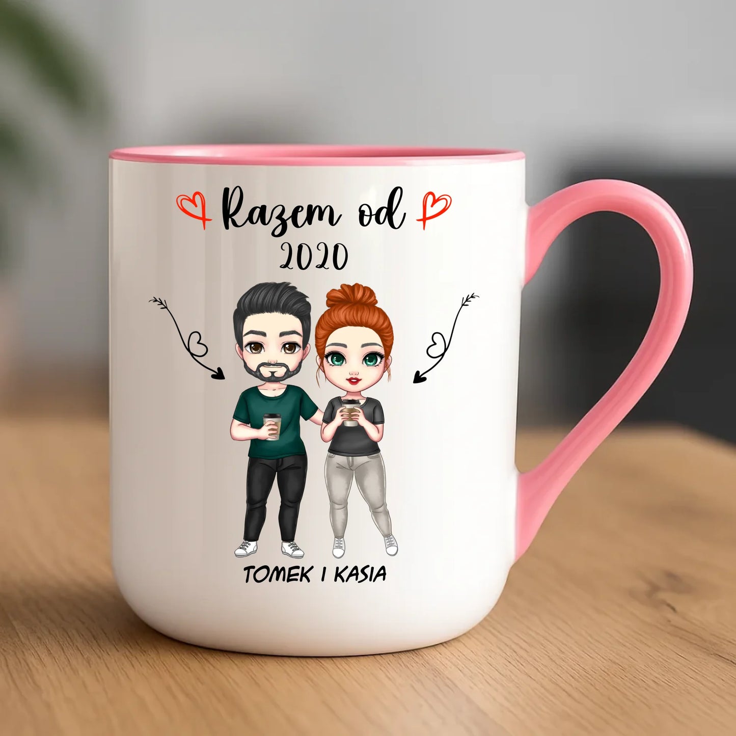 Kubek elegant dla par - Razem od - personalizowany W01 - StoryCups.pl