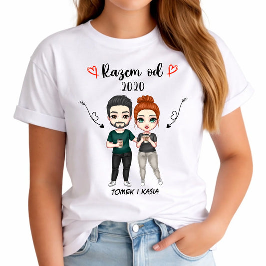 Koszulka damska - Para razem od - personalizowana W01 - StoryCups.pl