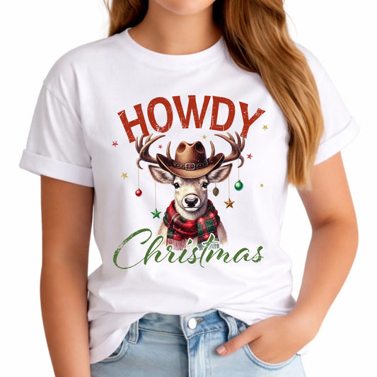 Koszulka damska świąteczna - Howdy Christmas BN54 - StoryCups.pl