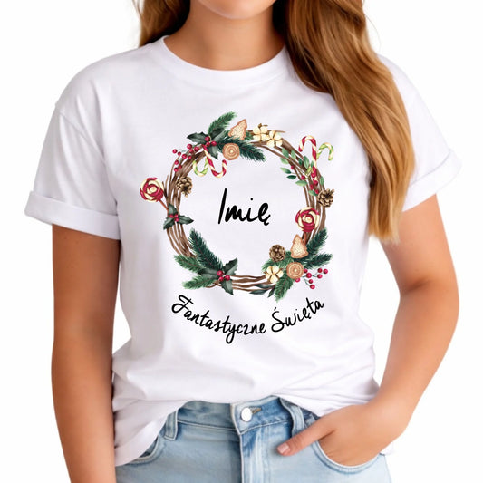Koszulka damska świąteczna - Fantastyczne Święta - personalizowana BN14 - StoryCups.pl