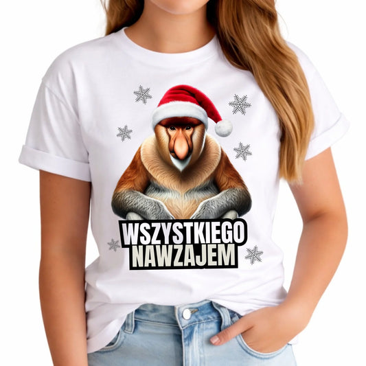 Koszulka damska świąteczna - Janusz Nosacz - Nawzajem BN110 - StoryCups.pl