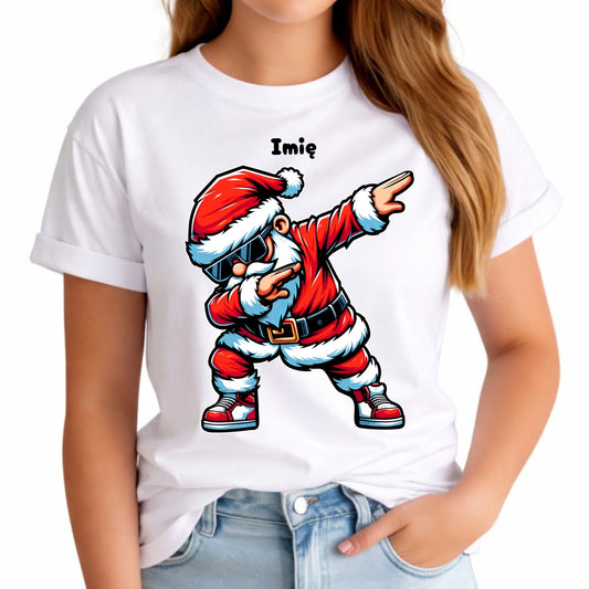 Koszulka damska świąteczna - Mikołaj - na Mikołajki - personalizowana BN136 - StoryCups.pl