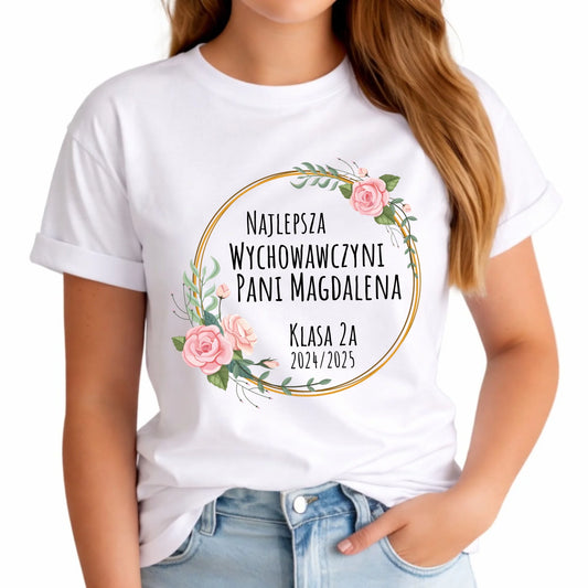 Koszulka damska - Najlepsza Wychowawczyni - personalizowana N02 - StoryCups.pl